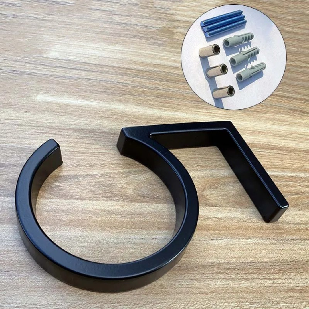 BoldLux | Black Floating House Number