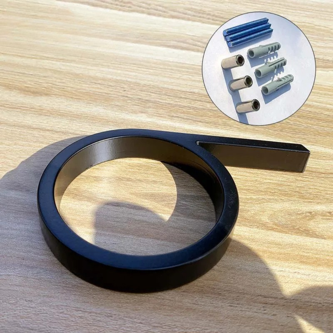 BoldLux | Black Floating House Number