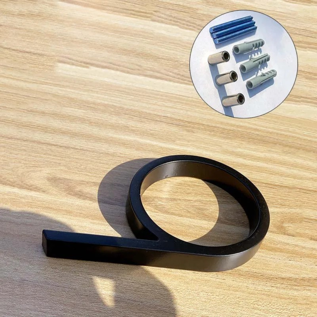 BoldLux | Black Floating House Number