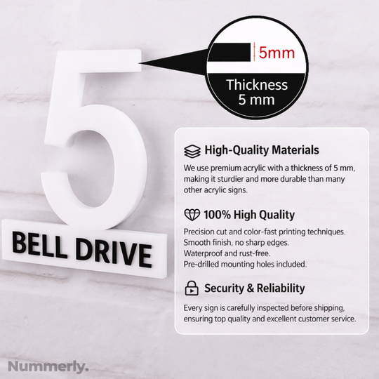 Floatique | Floating Acrylic Housenumber