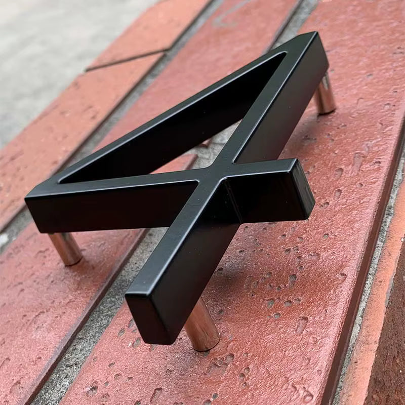 BoldLux | Black Floating House Number